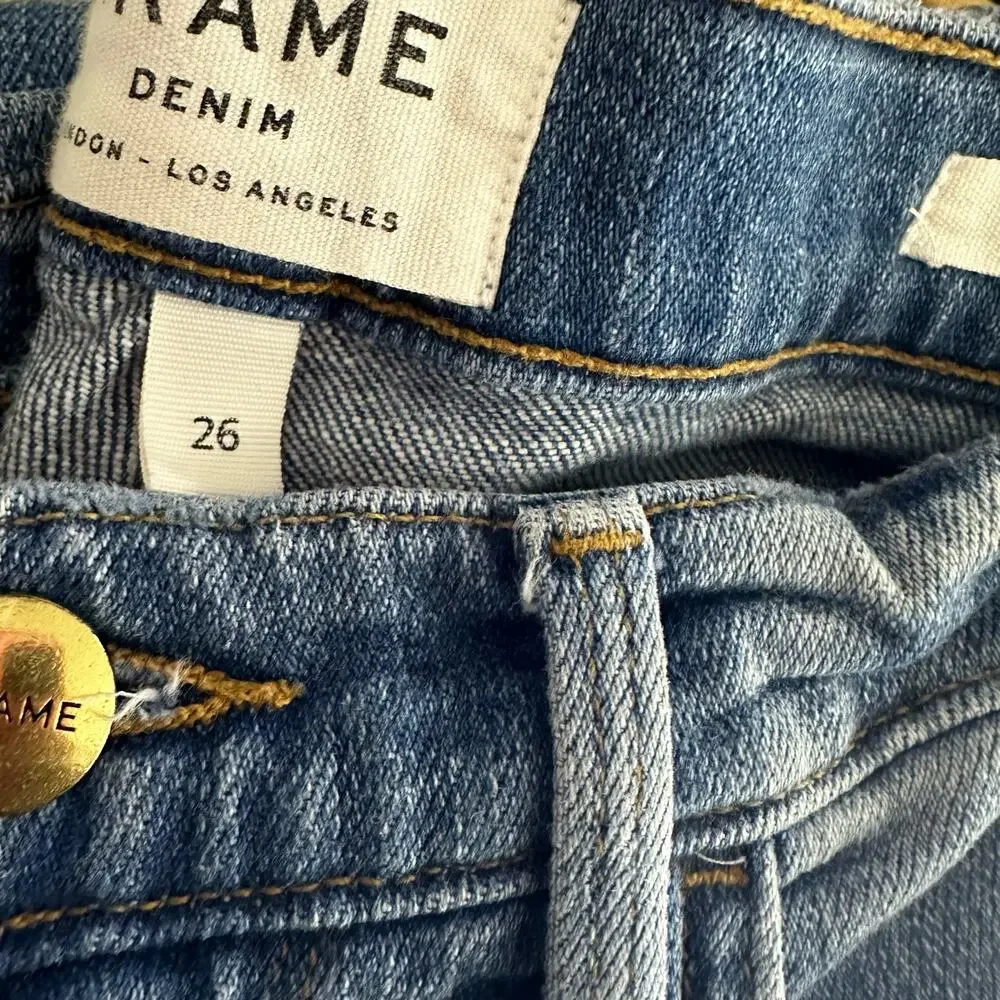 FRAME Denim Le Boy Picadilly Zip Ankle Cropped Jeans Size 26